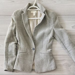 Trendy One Button Textured Blazer